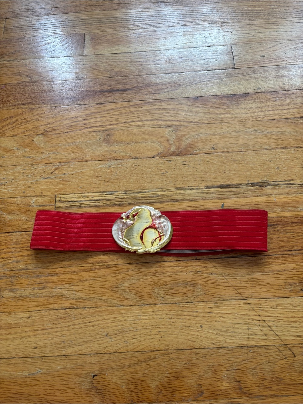 Vintage Charmant Belts 80s Red Stretchy Belt